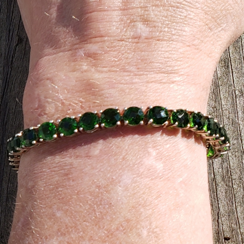 Simulated Gemstone Tennis Bracelet
